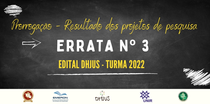 ERRATA N. 3 - Edital Turma 2022